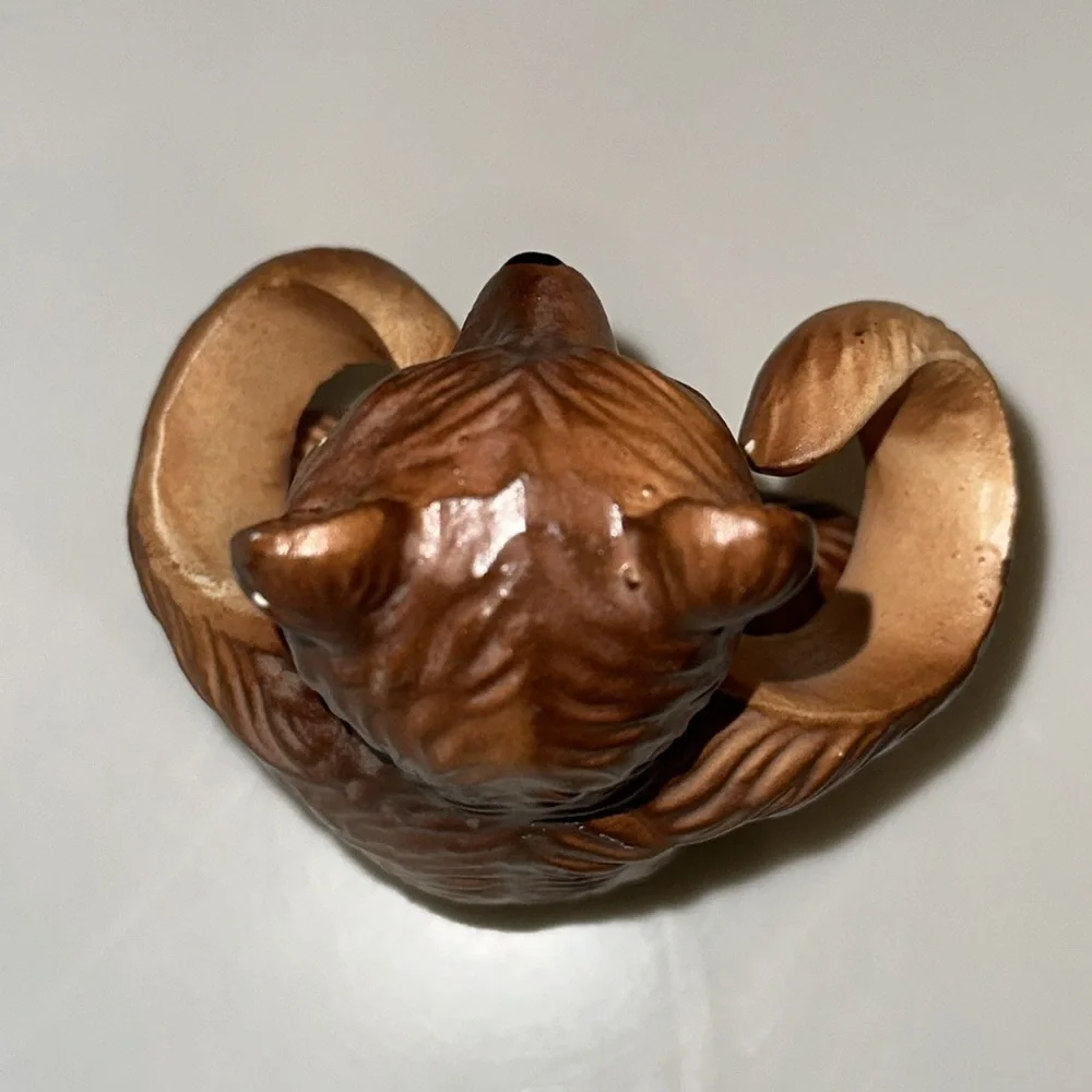 Vintage Ceramic Sitting Brown Bear Figurine Made in Japan